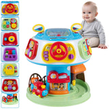 7-in-1 Interactive Toddler Activity Cube Rotatable Busy Board