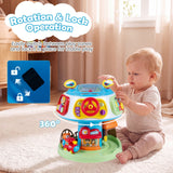 7-in-1 Interactive Toddler Activity Cube Rotatable Busy Board