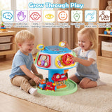 7-in-1 Interactive Toddler Activity Cube Rotatable Busy Board