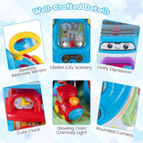 7-in-1 Interactive Toddler Activity Cube Rotatable Busy Board