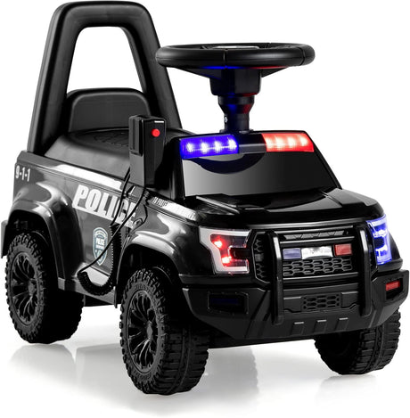 Ride On Push Police Car, Toddler Foot-to-Floor Sliding Toy with Siren