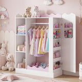 HONEY JOY Kids Clothing Rack with Mirror, Children Dress Up Center