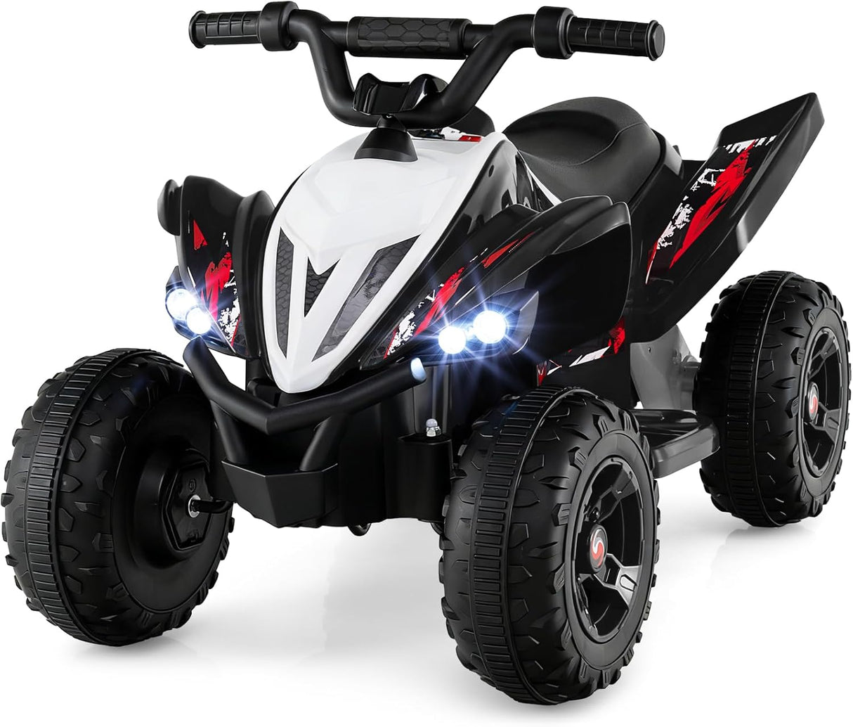HONEY JOY Kids Ride On ATV 12V 4-Wheeler Quad Electric Vehicle w/LED Lights