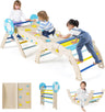 HONEY JOY 8-in-1 Wooden Triangle Set, Foldable Montessori Climbing Toys