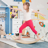 88.5 cm Wooden Balance Board for Balance Training Indoors and Outdoors