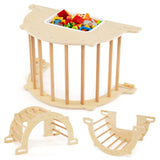 8 in 1 Climbing Arch Sensory Table for Kids Montessori Climbing Gym