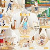 8 in 1 Climbing Arch Sensory Table for Kids Montessori Climbing Gym