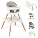 BABY JOY 9-in-1 Convertible High Chair, Kids Table and Chair Set