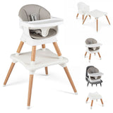 BABY JOY 9-in-1 Convertible High Chair, Kids Table and Chair Set
