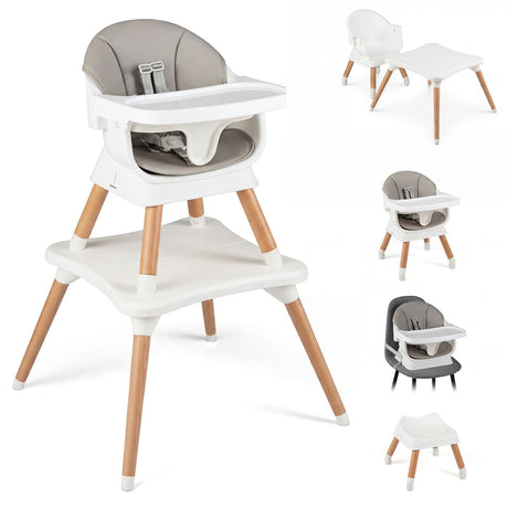 BABY JOY 9-in-1 Convertible High Chair, Kids Table and Chair Set