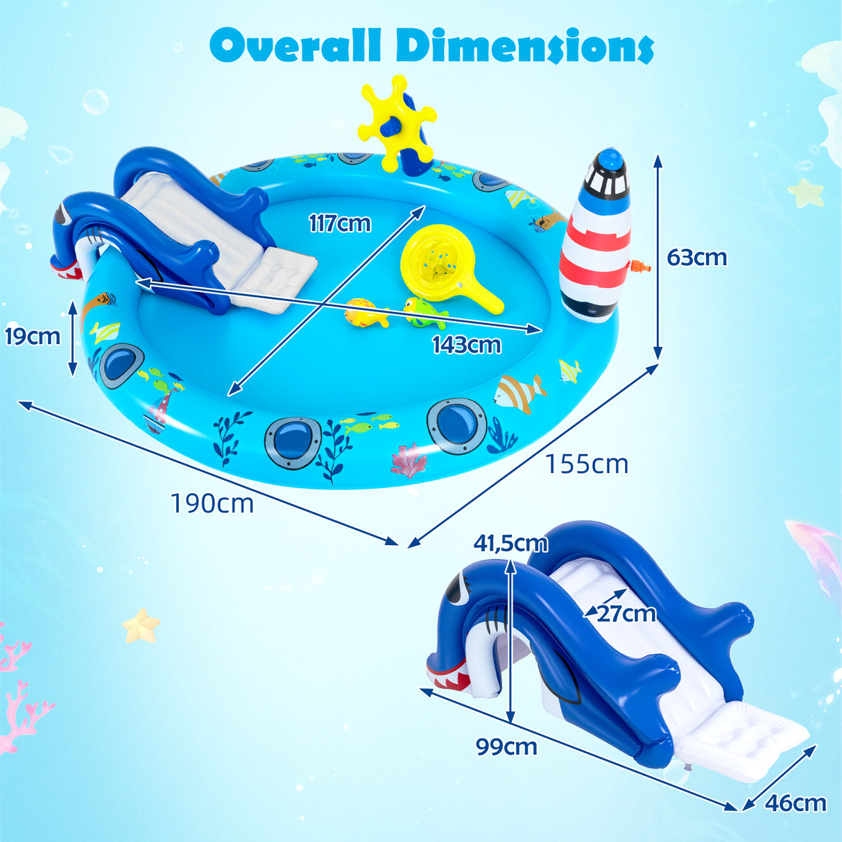 Outdoor Children Summer Water Park for Backyard, Garden