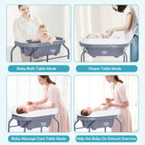 2 in 1 Baby Changing Table with Bath Tub Unit, Folding Diaper Dresser Station