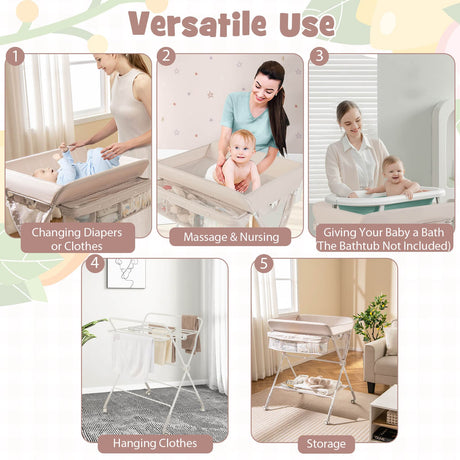 BABY JOY Foldable Baby Changing Table