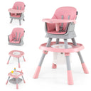 BABY JOY 15-in-1 Convertible Baby High Chair, Activity Center with 3 Fun Toys