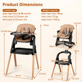 BABY JOY 7-in-1 Convertible Foldable Baby High Chair w/Adjustable Tray