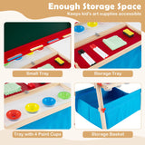 Adjustable Art Easel with Magnetic Chalkboard and Whiteboard