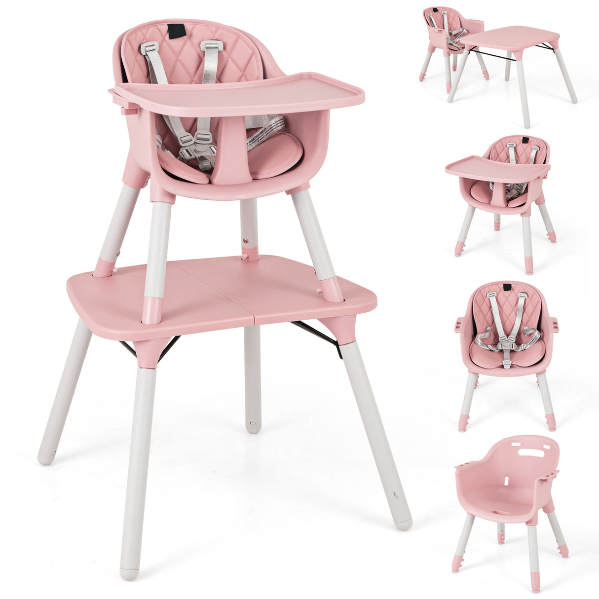 BABY JOY 5 in 1 Convertible Baby High Chair