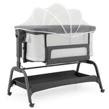BABY JOY 4 in 1 Rocking Baby Bassinet, Newborn Infant Bedside Sleeper