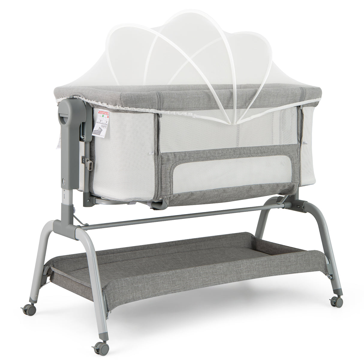 BABY JOY 4 in 1 Rocking Baby Bassinet, Newborn Infant Bedside Sleeper