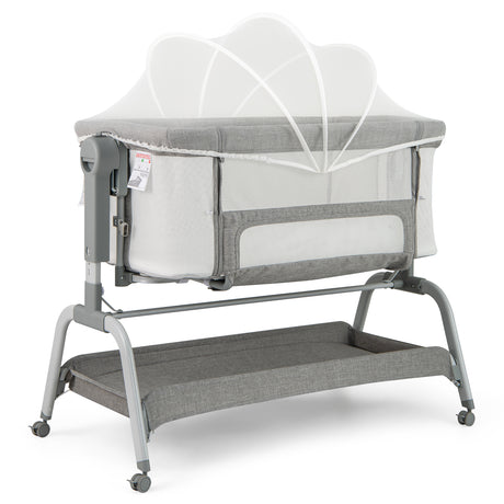 BABY JOY 4 in 1 Rocking Baby Bassinet, Newborn Infant Bedside Sleeper