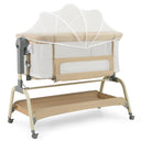BABY JOY 4 in 1 Rocking Baby Bassinet, Newborn Infant Bedside Sleeper