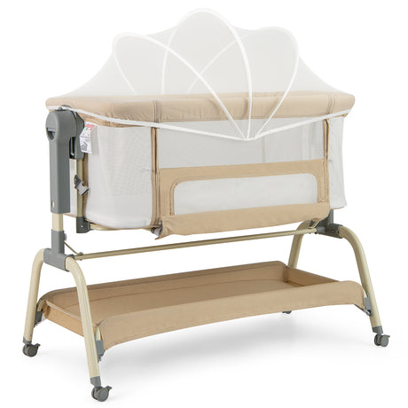 BABY JOY 4 in 1 Rocking Baby Bassinet, Newborn Infant Bedside Sleeper