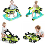 BABY JOY 4-in-1 Baby Walker, Foldable Activity Car Baby Walker