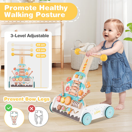 Baby Joy Montessori Wooden Baby Walker