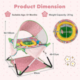 Foldable Portable Baby Jumper, Blue/Pink