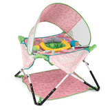 Foldable Portable Baby Jumper, Blue/Pink