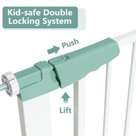 BABY JOY Baby Gate 76-132 cm, Auto Close Safety Banister for Kids and Pets