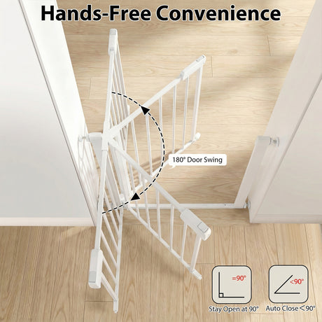 Pressure Mounted Auto-Close Door Gate for Indoor