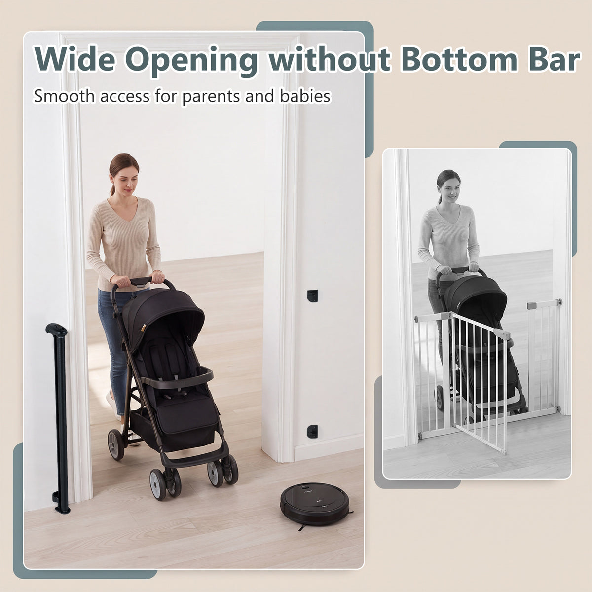 Baby Joy Retractable Safety Barrier for Babies and Dogs