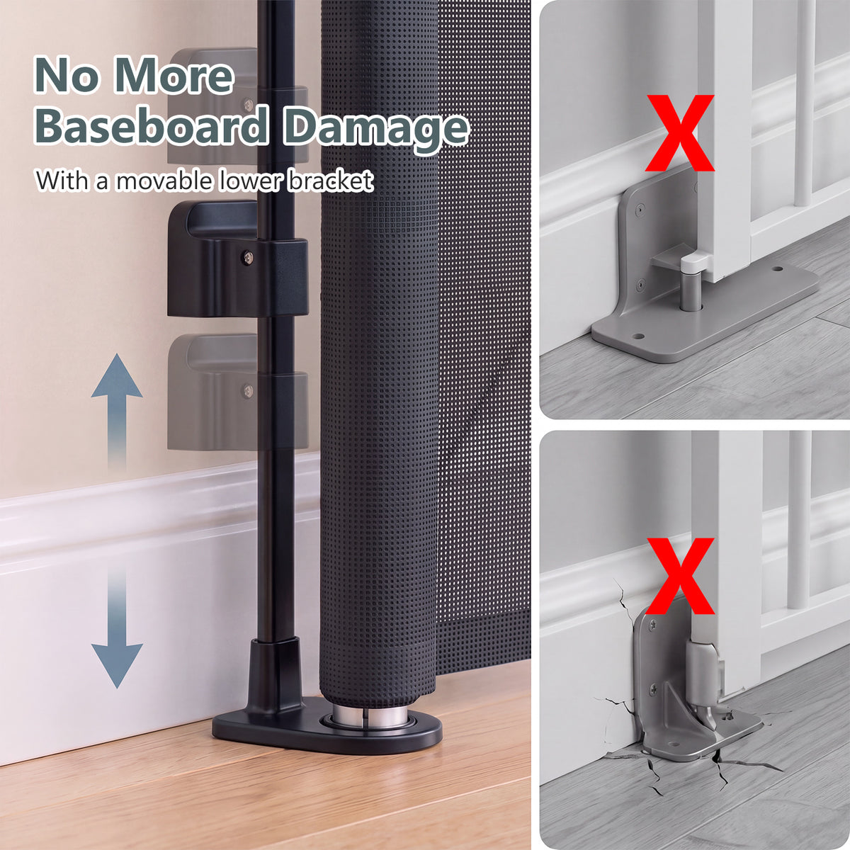 Baby Joy Retractable Safety Barrier for Babies and Dogs