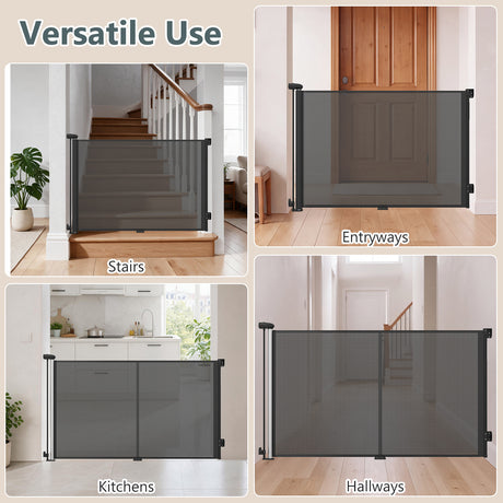 Baby Joy Retractable Safety Barrier for Babies and Dogs