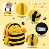 2 PCS Kids Luggage Set on Wheels, 16” Portable Bee Suitcase & 12” Backpack