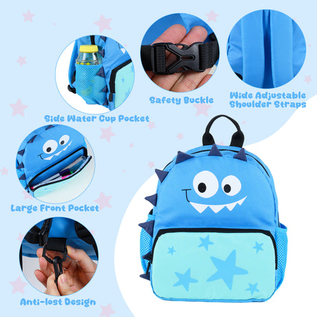 BABY JOY 2 PCS Kid Luggage Set, 18" Suitcase & 12" Backpack Set