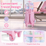 Wheeled Backpack with Lunch Box and Pencil Case, Travel Luggage for Kindergarten, Elementary Preschool Students