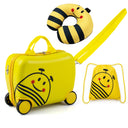 40 cm Lightweight Bee Suitcase Set with Rolling Wheels