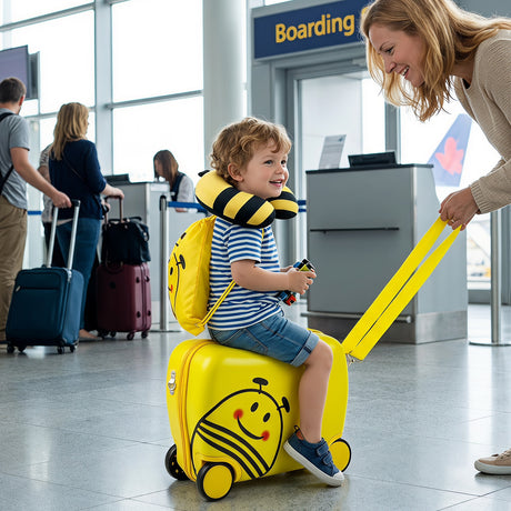 40 cm Lightweight Bee Suitcase Set with Rolling Wheels