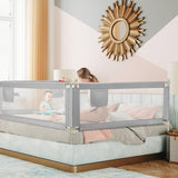 Bed Rail for Toddler, 195cm Vertical Lifting Bed Guardrail w/ Double Safety Lock