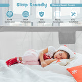 Bed Rail for Toddler, 195cm Vertical Lifting Bed Guardrail w/ Double Safety Lock