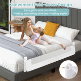 BABY JOY 152 x 42 cm Swing Down Baby Bed Guard Rail w/Adjustable Safety Strap