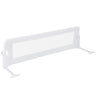 BABY JOY 120 cm Bed Rail Guard for Toddlers, Universal Baby Fold Down Bed Rail w/Adjustable Safety Strap & Breathable Mesh