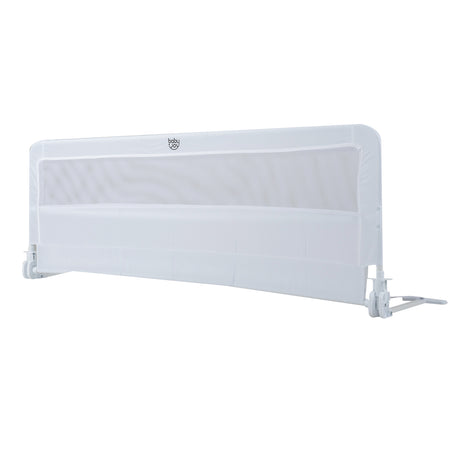 BABY JOY Bed Rail Guard for Toddlers, 150 x 55 cm Foldable Baby Bed Rail w/Safety Strap for Crib