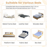 180 x 42 cm Foldable Bed Rail for Toddlers, Swing Down Baby Bed Guard Rail