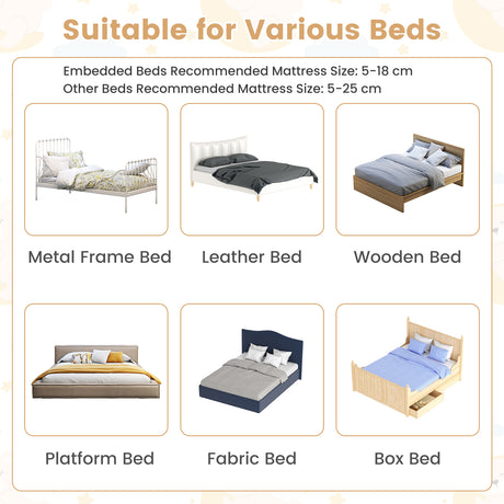 180 x 42 cm Foldable Bed Rail for Toddlers, Swing Down Baby Bed Guard Rail