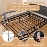 180 x 42 cm Foldable Bed Rail for Toddlers, Swing Down Baby Bed Guard Rail