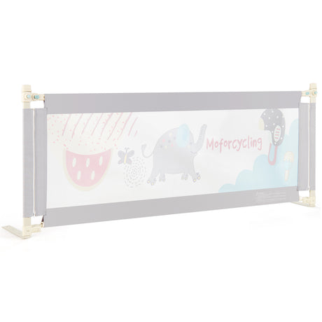 176CM Toddler Bedrail, 72.5-101.5 CM Extra Tall Bed Guardrail w/Anti-Collision Cotton