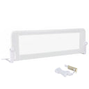 152/120 cm Long Foldable Bed Rail, 50 cm Extra Tall, White/Grey